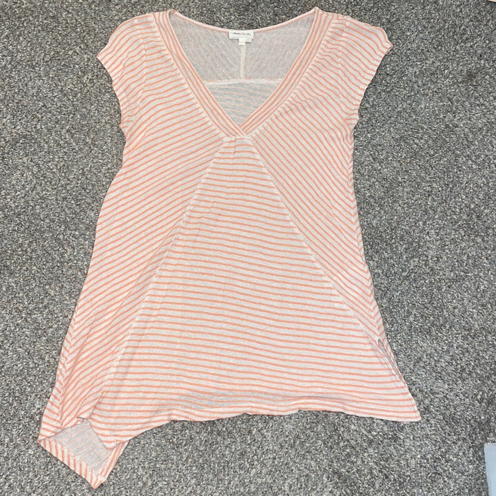 Anthropologie Striped Asymmetric Tee